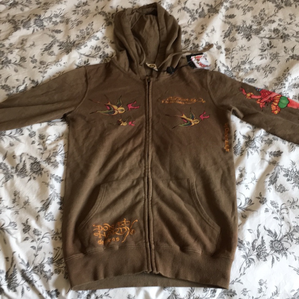 Ed Hardy by Christian Audiger zip up hoodie
